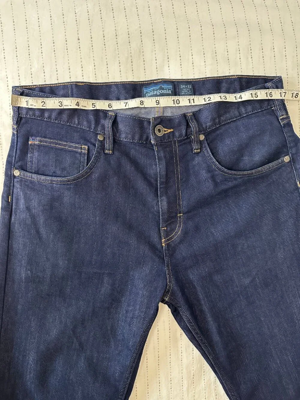 Patagonia Iron Clad Organic Cotton Jeans | Men's 34x32 Dark Wash